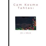 Cam Kesme Tahtası* Mutfak Tahtası Kare 20X30CM Biberli Domates Görünümlü - 20 x 30 cm
