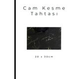 Cam Kesme Tahtası* Mutfak Tahtası Kare 20X30CM Mermer Siyah Altın Görünümlü - 20 x 30 cm