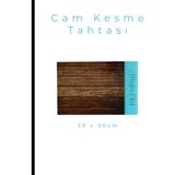 Cam Kesme Tahtası* Mutfak Tahtası Kare 20X30CM Parke Turkuaz Görünümlü - 20 x 30 cm