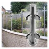 Cam Korkuluk Direği, 10-12mm Cam için Gümüş Güverte Korkuluk Direk Sistemi, Sağlam Zemin Cam Panel Tutucu, Çatı Katı/Balkon/Merdiven Eskrim Direği - Safir Renk, 60m/23 Boyut