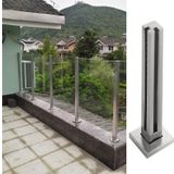 Cam Korkuluk Direği, Korkuluk Sistemleri için Dayanıklı Paslanmaz Çelik Cam Zemin Kelepçesi - Balkon, Çatı Katı, Bahçe, Merdivenler için 105 cm/41.3in Korkuluk Direği - Modern Köşe Camı Panel Desteği