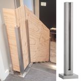 Cam Korkuluk Direği, Merdiven Korkuluk için Ağır Hizmet Tipi Cam Korkuluk Direği, 10/12mm Ahşap/Plastik/Cam Paneller için Kare Tasarım, Gümüş Güverte Küpeşte Seti, 29.5 "Yükseklik