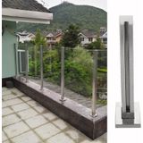 Cam korkuluk direği, paslanmaz çelik korkuluk sistemi, cam için kelepçe, korkuluk dayanıklı 95 cm balkon, çatı katı ve bahçe merdivenleri için - Post final co