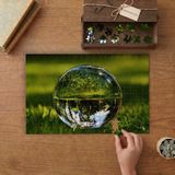 Cam Küre - Doğa Yansıması Tasarımı 240 Parça Ahşap Puzzle Ahşap Kutuda MP04402