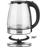 Cam - Ledli Kettle 1.8lt Gizli Rezistans - Kablosuz 360 Derece Gövde 1500W SK-8033 BX40 - Çok Renkli