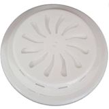 Cam Menfez Beyaz Ø18cm, Ayarlı Doğalgaz Havalandırma Menfezi, Aç-Kapa Özellikli, Şeffaf Panel, Soğuk Hava Engelleyici