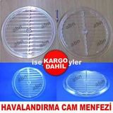 CAM MENFEZİ 18cm ŞEFFAF CAM HAVALANDIRMA MENFEZİ MUTFAK PENCERESİ