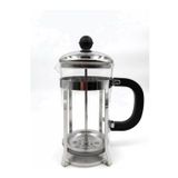 Cam Metal French Press 600ml Gümüş Renk Kahve Presi Sofra Ürünü Tekli