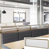 Cam Oda Bölücü Ofis Bölme Temperli Cam Paneller Masa Bölücüler Paneller Bölmeler, Yemek Alanları için Demir Bölücüler Tezgah Düşük Çit Çalışma Alanı Ofis Resta için Gizlilik Ekran Paneli