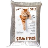 Çam Pati (% 100 Çam Peleti Kedi Kumu) Topaklaşmaz - Kokuyu Hapseder - 6 mm / 50 Lt