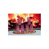 CAM PEMBE RENK 6'LI KRİSTAL KESME İŞLEMELİ KAHVE YANI BARDAK