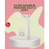 Cam Pencere Açılma Kontrol Kilidi Kolay Montaj 3’lü