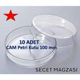 Cam Petri Kabı 100 x 20 Mm, Cam Petri Kabı 100MM ( 10 Adet/pk )