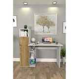 Çam Renkli Dolaplı Çalışma Masası, Modern Tasarım