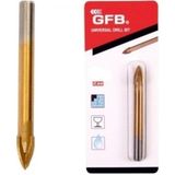 Cam Seramik Delme Matkap Ucu 6mm - Altın - Gri