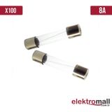 Cam Sigorta 5x20mm 8a 250v 100 Adet