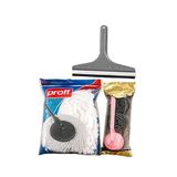Cam Silme Seti Mop ve Lavabo Açıcı Temizlik Paketi