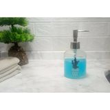 Cam Sıvı Sabunluk,Kaktüs 2 Desen 300Ml Banyo Seti 7,6X15,5Cm
