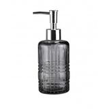 Cam Sıvı Sabunluk''Yıldız Desenli Gri 300Ml 6''8X17''6Cm