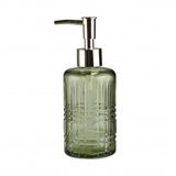 Cam Sıvı Sabunluk''Yıldız Desenli Yeşil 300Ml 6''8X17''6Cm