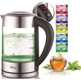 Cam Su Isıtıcısı 1,7 Litre | %100 Bpa Içermez | 2200 Watt | Renk Değişimli LED Aydınlatma | Paslanmaz Çelik | Çaydanlık | Sıcak Tutma Fonksiyonu | Sıc