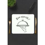 Cam Tabak - Kahvaltı Tabağı - Pasta Tabağı | 2'li Takım | Bon Appetit - Servis | 29cm x 34cm