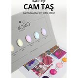 Cam Taş Oval Hafif Bombeli, 100 Adet - Şeffaf