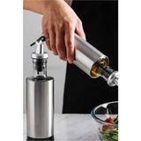 Cam Yağdanlık 500 ml – Zeytinyağı & Sirke Şişesi, Akıtma Uçlu - Beyaz