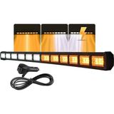 Cama Çakar Beyaz Turuncu LED Flaş Çakmaklık Girişl 114 cm 19 Mod Araç Içi Ön Arka Cam Araç Dışı Tepe Izgara Acil Ikaz Sinyal Uyarı Yönlendirme Spot Drl Gece Gündüz Çalışan Lamba