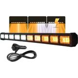 Cama Çakar Beyaz Turuncu LED Flaş Çakmaklık Girişli 85 cm 19 Mod Araç Içi Ön Arka Cam Araç Dışı Tepe Izgara Acil Ikaz Sinyal Uyarı Yönlendirme Spot Drl Gece Gündüz Çalışan Lamba