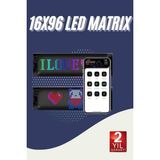 Cama Yapışan En Büyük Boy 16X96 Telefon Kontrollü LED Ekran Digital Araba Yazısı