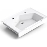 Camaks Seramik Kuaför Lavabosu 75 cm Beyaz Erkek Kare Lavabo