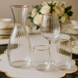 Camart 37 Parça 12 Kişilik Su Takımı Bohemia Kristal Carino Gold