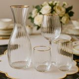 Camart 37 Parça 12 Kişilik Su Takımı Bohemia Kristal Carino Gold