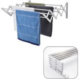 Camasir Balkon Kurutma Askisi Akordiyon Elbise Kurutmalik 70Cm-9 Cubuk Aluminyum Duvar Montajli