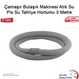 Çamaşır Bulaşık Makinesi Atık Su Pis Su Tahliye Hortumu 3 Metre