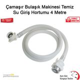 Çamaşır Bulaşık Makinesi Temiz Su Giriş Hortumu 4 Metre
