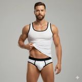 Çamaşır Kenti Beyaz Delikli Kumaş Tank Top Slip Takımı