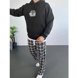 Çamaşır Kenti Erkek Oversize Üç İplik Kapüşonlu Sweatshirt – Sırt Ve Ön Baskılı, Kanguru Cepli, Rahat Kalıp, İçi