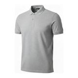 Çamaşır Kenti Erkek Pike Kumaş Düğmeli Yaka Regular Fit Günlük Kısa Kol Tişört Tshirt - Gri - 2XL