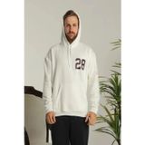 Çamaşır Kenti Erkek Sırt Baskılı Oversize Üç İplik Kapüşonlu Sweatshirt