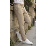 Çamaşır Kenti Erkek Toka Detaylı Oldmoney Kumaş Pantolon - Bej - 38