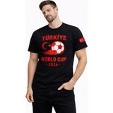 Çamaşır Kenti Erkek Türkiye World Cup 2026 Baskılı Tişört Futbol Temalı Forma T-Shirt - Siyah - XL