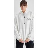 Çamaşır Kenti Kapüşonlu Sırt Baskılı Üç İplik Oversize Sweatshirt