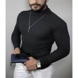 Çamaşır Kenti Kaşkorse Boğazlı Full Likralı Fitilli Body Kazak - Siyah Midas Wear - Standart
