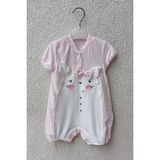 Çamaşır Kenti Kedi Figürlü Kısa Kız Tulum 3-6-9 Ay - Renkli - Standart