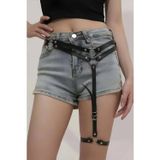 Çamaşır Kenti Seksi Deri Tek Bacaklı Jartiyer Harness - Brf930