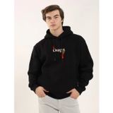 Çamaşır Kenti Unisex Baskılı Oversize Üç İplik Kapüşonlu Sweatshirt
