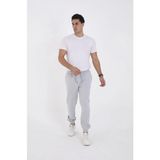 Çamaşır Kenti Unisex Kışlık Üç Iplik Lastikli Eşofman Pantolon - Gri - XL