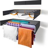 Çamaşır Kurutma Askısı - Duvara Monte Kurutmalık - (120 Cm/beyaz) - Antrasit
